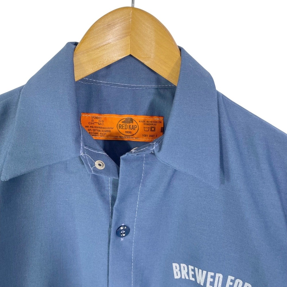Red Kap‎ Founders Brewing Mechanic Work Shirt Button Up Men's S Short Sleeve - Picture 7 of 12